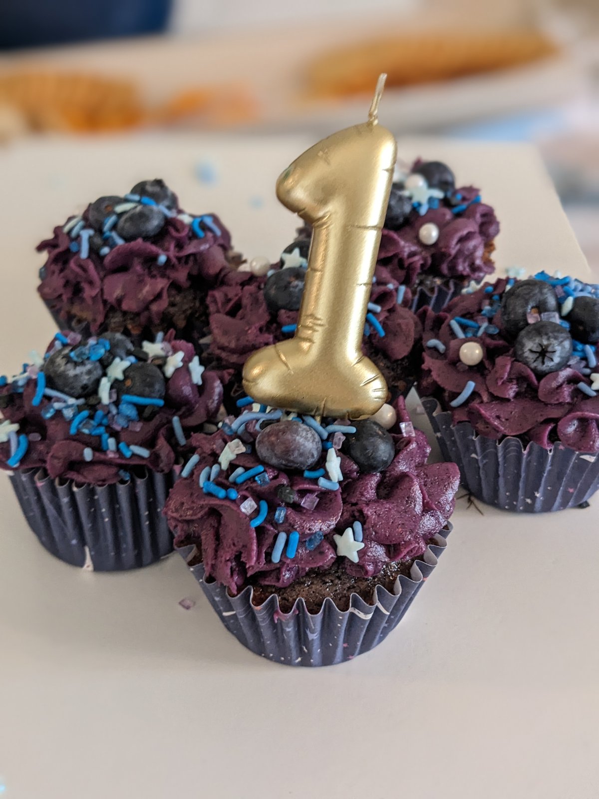 Blueberry Cupcakes With Blueberry Cream Cheese Frosting